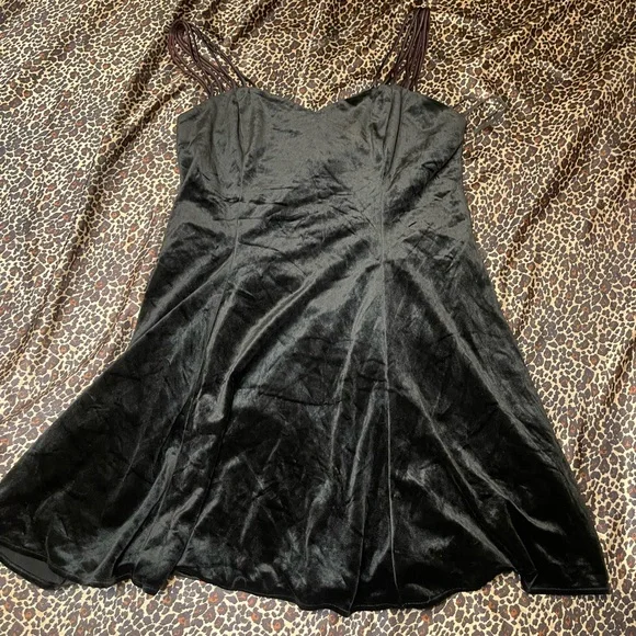 Vintage D.B.Y. Crushed Velvet Mini Dress - Picture 2 of 16